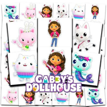 Gabby's Dollhouse Tattoos Party Favors Bundle – 72 Temporary Tattoos for Kids, Party Supplies