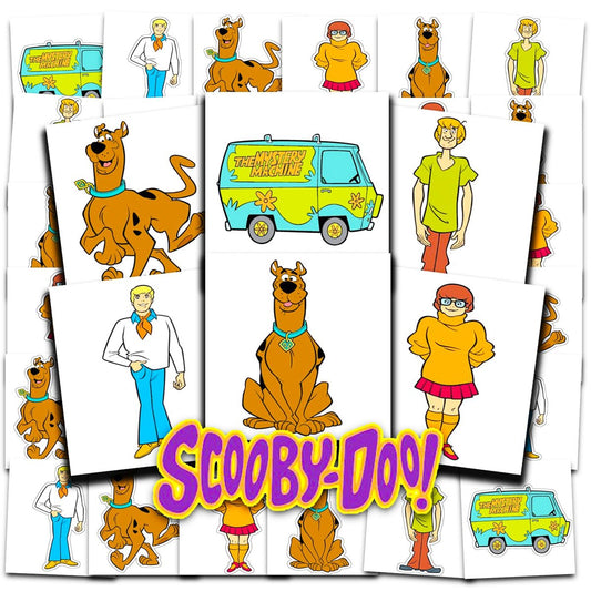 Scooby Doo Temporary Tattoos Party Favors Bundle - 72 Perforated 2x2 Inch Tattoos for Kids