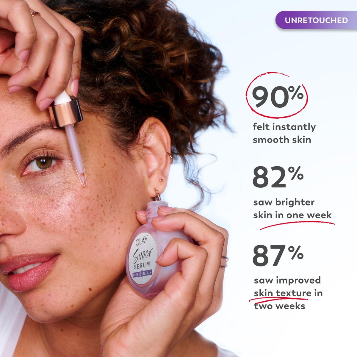 Olay Super Serum Night Repair Fragrance-Free Trial Size - Niacinamide, Peptide, Salicylic & Lactic Acid, Glycerin - 5-in-1 Skin Care Benefits - Hydrating, Reduces Dark Spots, Anti-Aging, 0.4 Oz Avelisse