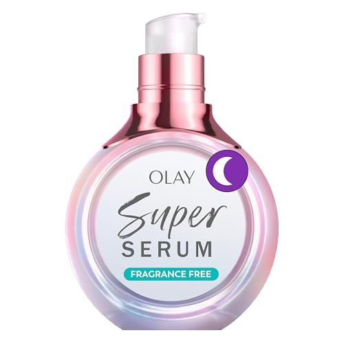 Olay Super Serum Night Repair Fragrance-Free Trial Size - Niacinamide, Peptide, Salicylic & Lactic Acid, Glycerin - 5-in-1 Skin Care Benefits - Hydrating, Reduces Dark Spots, Anti-Aging, 0.4 Oz Avelisse