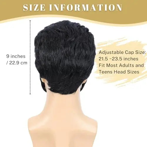 Bettecos 4pcs Set 50s Rock Wig with Sunglasses and Necklace for Men - Adult Rocker Costume Wigs for Cosplay Halloween Party Avelisse