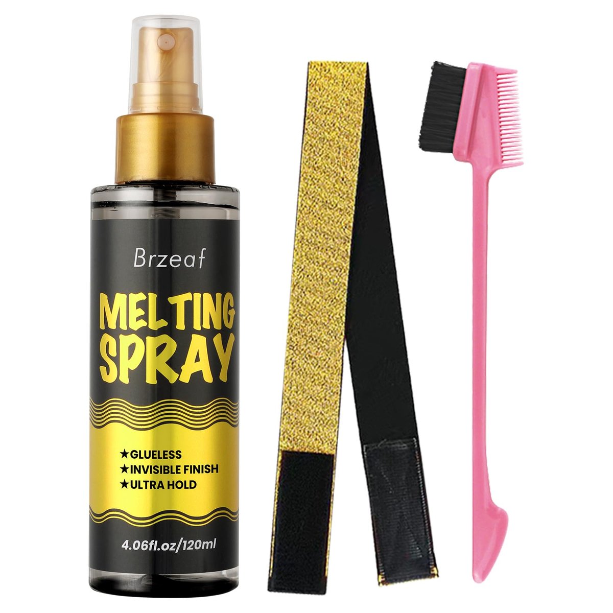 Brzeaf Lace Melting Spray & Wig Band (120ml) - Extreme Hold, Fast Drying, Natural Finish - görsel 1