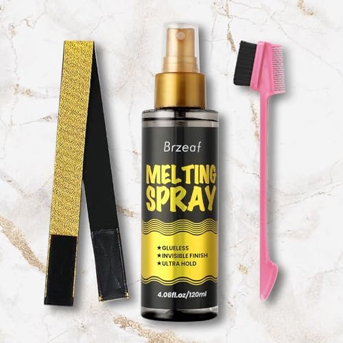 Brzeaf Lace Melting Spray & Wig Band (120ml) - Extreme Hold, Fast Drying, Natural Finish - görsel 12