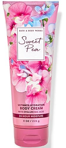 Bath & Body Works Sweet Pea Ultimate Hydration Body Cream Gift Set for Women, 8 fl oz Avelisse