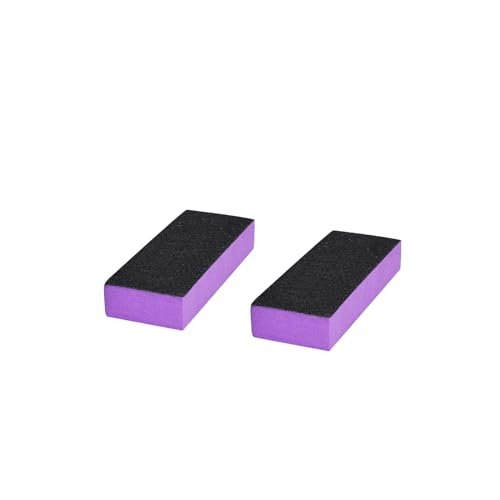 LNAUJS 2 Pack Buffer Block - Professional Manicure Tools Kit, 100/180 Grit Black Nail File and Sanding Buffer for Natural and Acrylic Nails - görsel 2