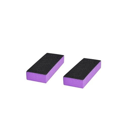 LNAUJS 2 Pack Buffer Block - Professional Manicure Tools Kit, 100/180 Grit Black Nail File and Sanding Buffer for Natural and Acrylic Nails