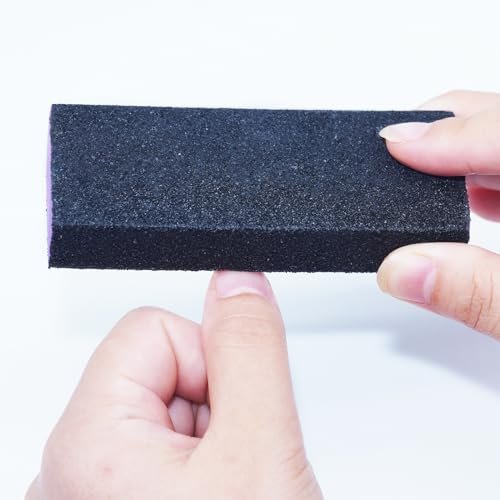 LNAUJS 2 Pack Buffer Block - Professional Manicure Tools Kit, 100/180 Grit Black Nail File and Sanding Buffer for Natural and Acrylic Nails - görsel 10