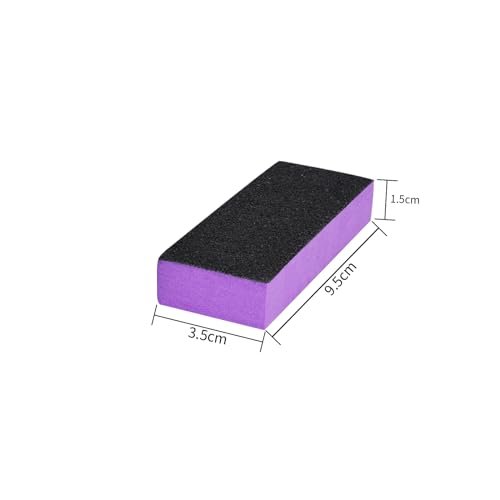 LNAUJS 2 Pack Buffer Block - Professional Manicure Tools Kit, 100/180 Grit Black Nail File and Sanding Buffer for Natural and Acrylic Nails - görsel 4