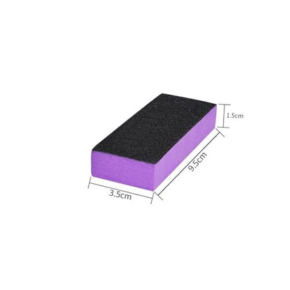 LNAUJS 2 Pack Buffer Block - Professional Manicure Tools Kit, 100/180 Grit Black Nail File and Sanding Buffer for Natural and Acrylic Nails