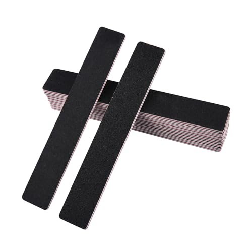 LNAUJS 10 Pack 100/180 Grit Nail Files, Black Professional Reusable Emery Boards for Acrylic Nails, Rectangle Nail Buffering Files - görsel 16