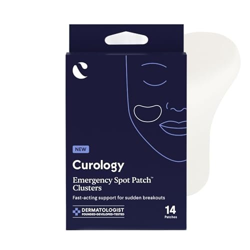 Curology Emergency Spot Patch Clusters for Breakouts - Fast Acting Large Hydrocolloid Pimple Patches for Face, Oil Absorbing, 14 Count Avelisse