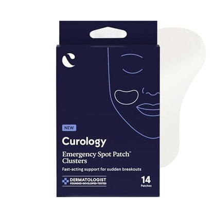 Curology Emergency Spot Patch Clusters for Breakouts - Fast Acting Large Hydrocolloid Pimple Patches for Face, Oil Absorbing, 14 Count Avelisse