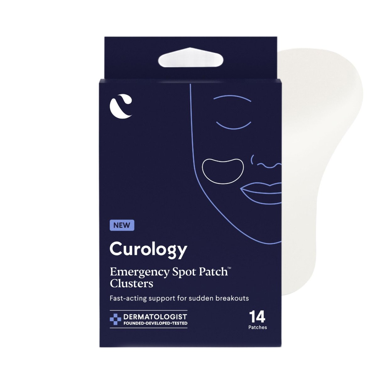 Curology Emergency Spot Patch Clusters for Breakouts - Fast Acting Large Hydrocolloid Pimple Patches for Face, Oil Absorbing, 14 Count Avelisse
