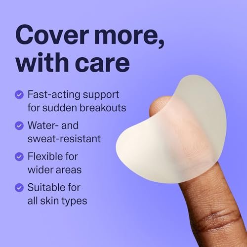Curology Emergency Spot Patch Clusters for Breakouts - Fast Acting Large Hydrocolloid Pimple Patches for Face, Oil Absorbing, 14 Count Avelisse
