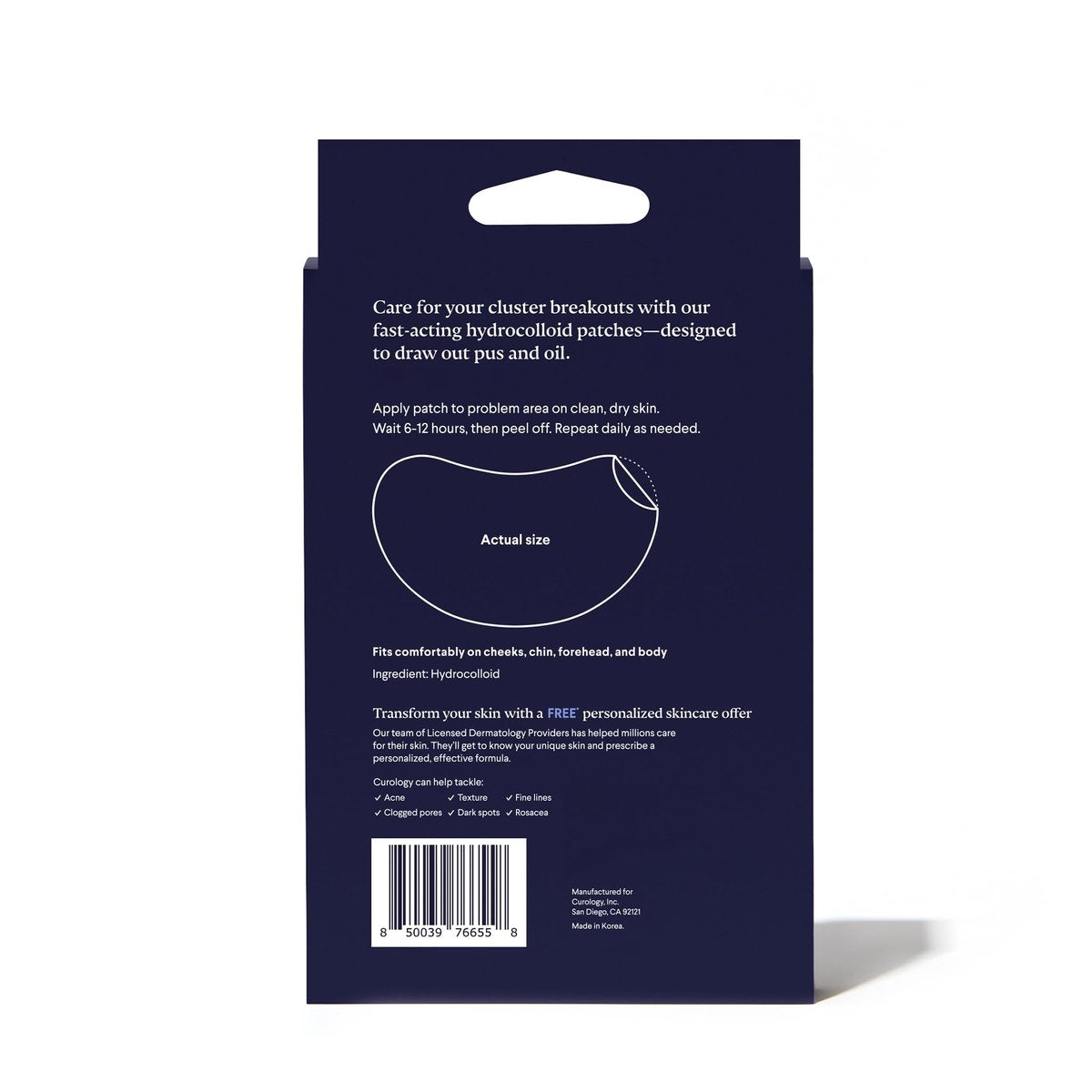 Curology Emergency Spot Patch Clusters for Breakouts - Fast Acting Large Hydrocolloid Pimple Patches for Face, Oil Absorbing, 14 Count Avelisse