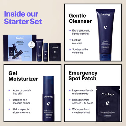 Curology Skin Care Starter Gift Set – Gentle Essentials Kit with Emergency Spot Patches, 60-Day Supply for All Skin Types Avelisse