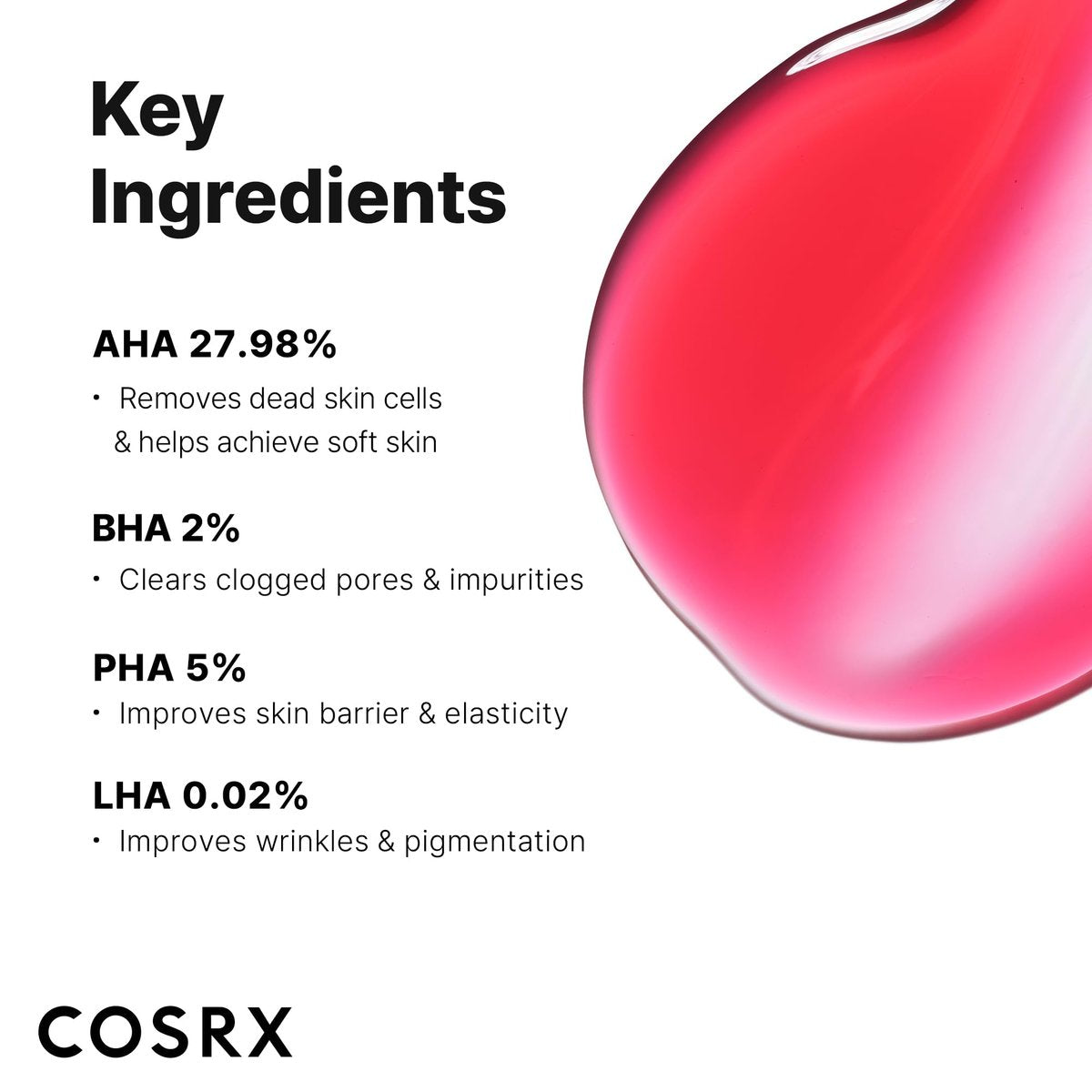 COSRX AHA BHA PHA LHA 35% Peel – Chemical Exfoliating Peeling Gel for Dull, Rough, Oily Skin, 1.01 fl. oz / 30 ml Avelisse