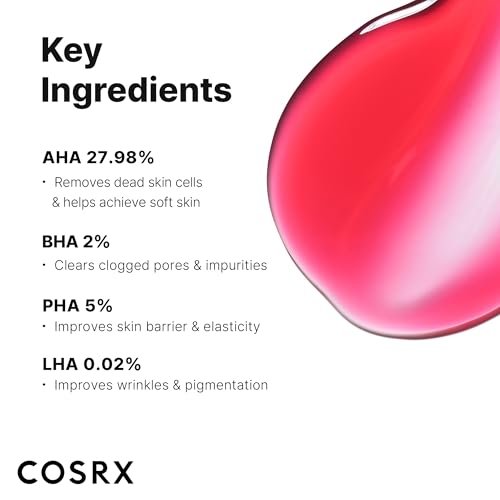 COSRX AHA BHA PHA LHA 35% Peel – Chemical Exfoliating Peeling Gel for Dull, Rough, Oily Skin, 1.01 fl. oz / 30 ml Avelisse
