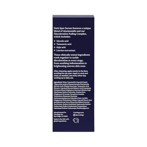 Curology Dark Spot Facial Serum – Discoloration Fading Serum for Post Acne Marks and Sunspots, 1 fl oz Avelisse