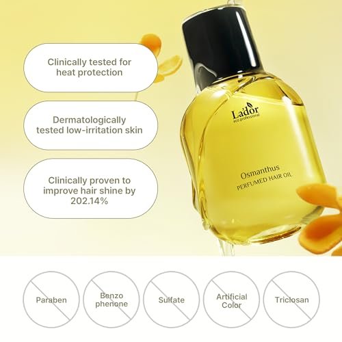 LADOR Hair Perfume Oil for Dry Damaged Hair - Anti-Frizz Nourishing Fragrance Gloss Oil Serum, Leave-In Conditioner for Curls & Waves, Sulfate & Paraben Free, 1 Fl Oz (Hinoki Korean) - görsel 10