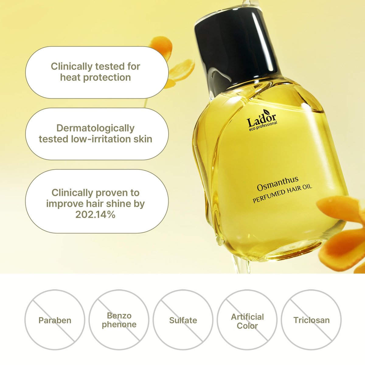 LADOR Hair Perfume Oil for Dry Damaged Hair - Anti-Frizz Nourishing Fragrance Gloss Oil Serum, Leave-In Conditioner for Curls & Waves, Sulfate & Paraben Free, 1 Fl Oz (Hinoki Korean) - görsel 9