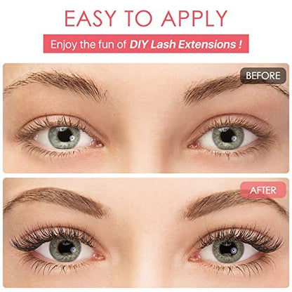 Miuffue Eyelash Glue - Latex-Free Lash Bond and Seal for Sensitive Eyes, Strong Hold 48 Hours