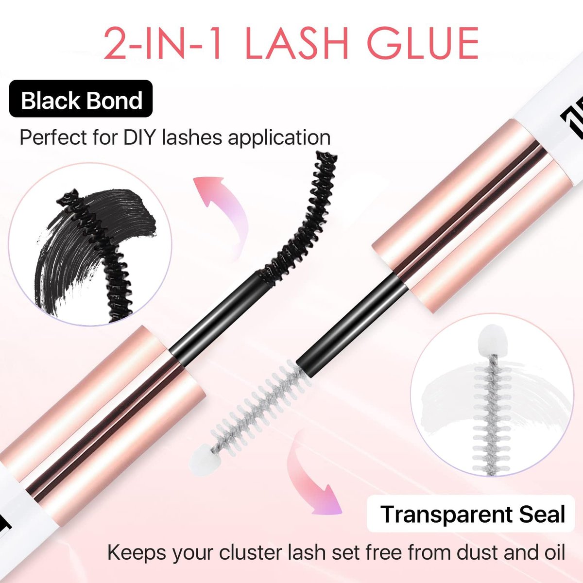 Miuffue Eyelash Glue - Latex-Free Lash Bond and Seal for Sensitive Eyes, Strong Hold 48 Hours - görsel 3