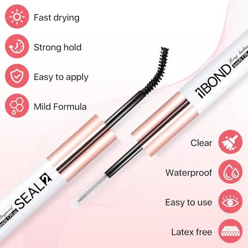 Miuffue Eyelash Glue - Latex-Free Lash Bond and Seal for Sensitive Eyes, Strong Hold 48 Hours - görsel 8