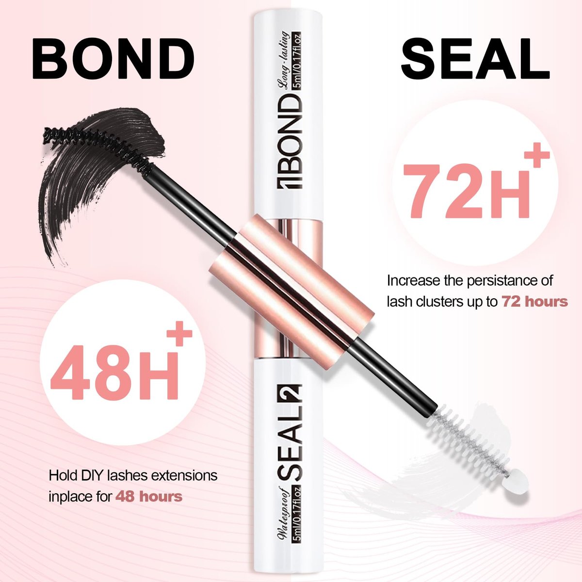 Miuffue Eyelash Glue - Latex-Free Lash Bond and Seal for Sensitive Eyes, Strong Hold 48 Hours - görsel 5