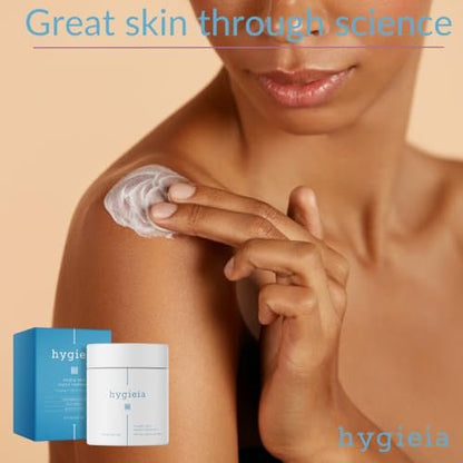 Hygieia + Crepey Skin Full Body Moisturizing & Firming Cream – Tighten & Smooth Crepey Skin - Anti-Aging Moisturizer with Hyaluronic Acid, AHAs & Natural Oils, 8 oz Avelisse
