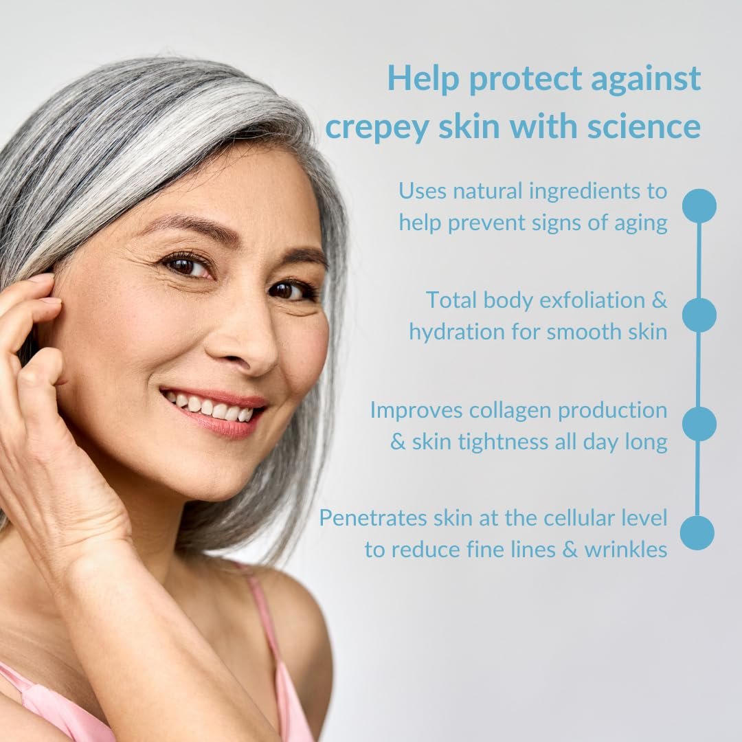 Hygieia + Crepey Skin Full Body Moisturizing & Firming Cream – Tighten & Smooth Crepey Skin - Anti-Aging Moisturizer with Hyaluronic Acid, AHAs & Natural Oils, 8 oz Avelisse