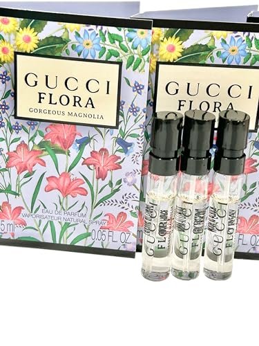 Gucci Flora Gorgeous Magnolia Eau de Parfum Sample Set - 3 x 1.5 ml / 0.05 oz Travel Sprays
