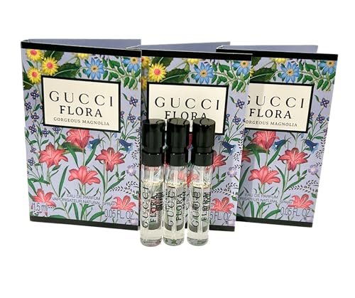Gucci Flora Gorgeous Magnolia Eau de Parfum Sample Set - 3 x 1.5 ml / 0.05 oz Travel Sprays - görsel 1
