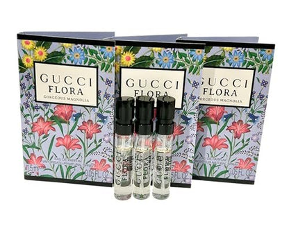 Gucci Flora Gorgeous Magnolia Eau de Parfum Sample Set - 3 x 1.5 ml / 0.05 oz Travel Sprays