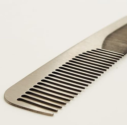 Stainless Steel Comb for Men – 5 Inch Travel Size Barber Grooming Comb