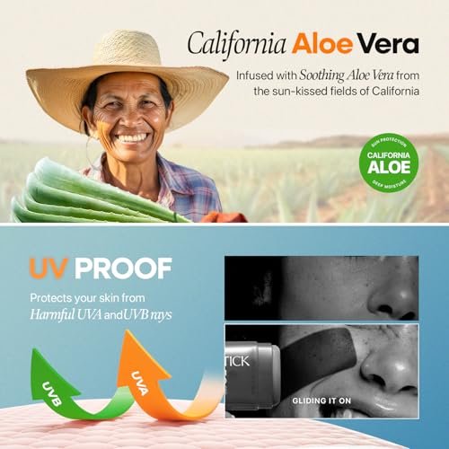 Nature Republic California Aloe Fresh Powdery Sun Stick SPF50+ PA++++ | Korean Sunscreen, Travel Size, No White Cast, Non-Sticky, Water-Resistant, 0.71 oz Avelisse