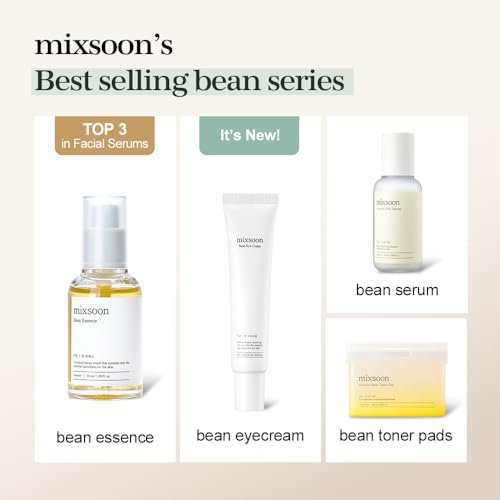 mixsoon Bean Eye Cream – Nourishing & Firming Eye Cream with Fermented Bean and Peptide Complex, Niacinamide, 20ml / 0.67 fl.oz. for Dark Circles and Puffiness Avelisse