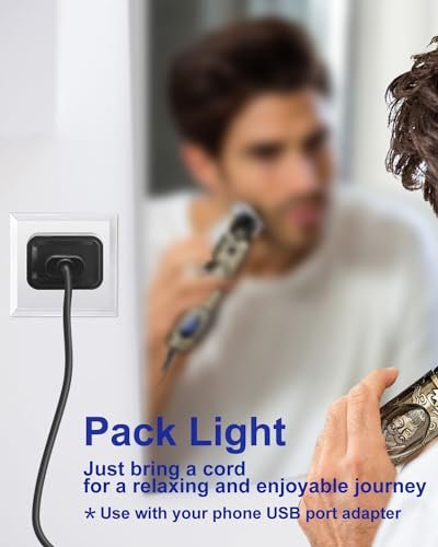 USB Charging Cable for AMULISS Professional Hair Clippers - Compatible Replacement Power Cord with Cleaning Brush - görsel 6