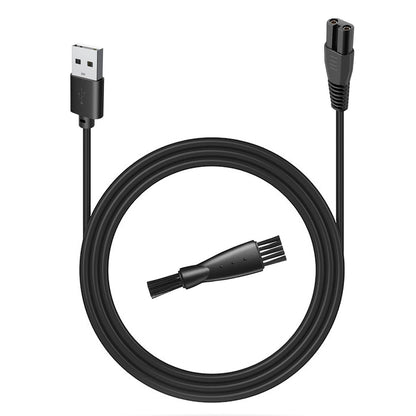 USB Charging Cable for AMULISS Professional Hair Clippers - Compatible Replacement Power Cord with Cleaning Brush