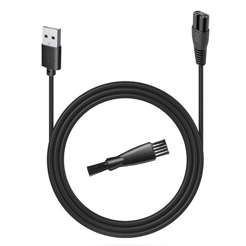 USB Charging Cable for AMULISS Professional Hair Clippers - Compatible Replacement Power Cord with Cleaning Brush - görsel 2