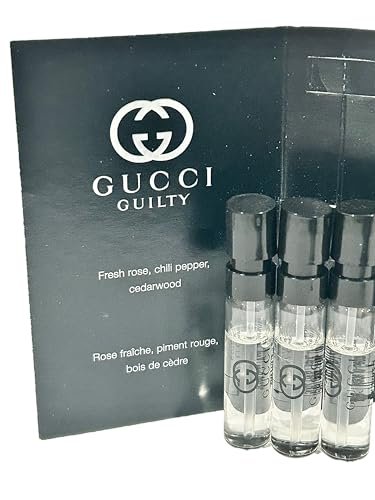Gucci Guilty Sample Perfume for Men – Eau de Parfum Spray (Set of 3 x 1.5 ml / 0.05 fl oz) Avelisse