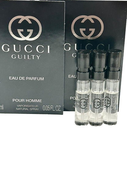 Gucci Guilty Sample Perfume for Men – Eau de Parfum Spray (Set of 3 x 1.5 ml / 0.05 fl oz) Avelisse