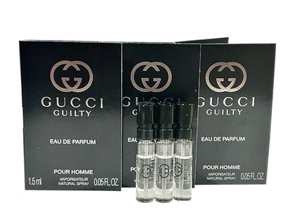 Gucci Guilty Sample Perfume for Men – Eau de Parfum Spray (Set of 3 x 1.5 ml / 0.05 fl oz) Avelisse