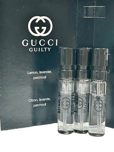 Gucci Guilty Sample Perfume Eau de Toilette for Men - Mini Travel Size 1.5 ml (Set of 3) Avelisse