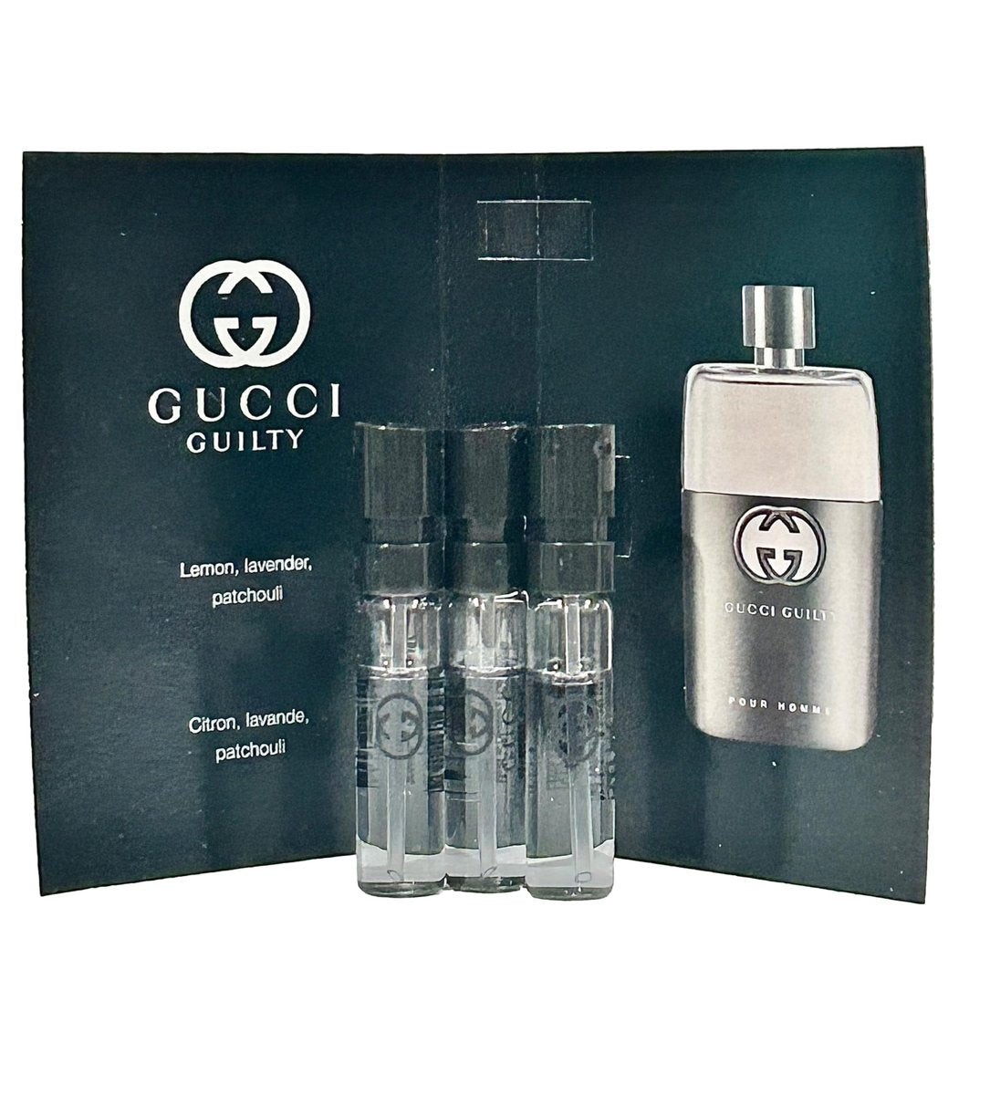 Gucci Guilty Sample Perfume Eau de Toilette for Men - Mini Travel Size 1.5 ml (Set of 3) Avelisse