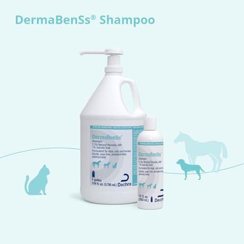 DermaBenSs Shampoo for Dogs, Cats and Horses – 12 oz Gentle Liquid Formula Avelisse