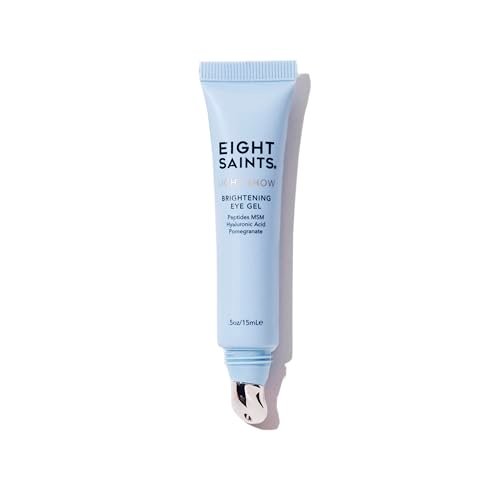 Eight Saints Light Show Brightening Eye Gel – Anti-Aging Cooling Eye Gel with Peptides, MSM & Hyaluronic Acid to Reduce Puffiness, Wrinkles & Calm Under Eye Skin (0.5 oz) Avelisse