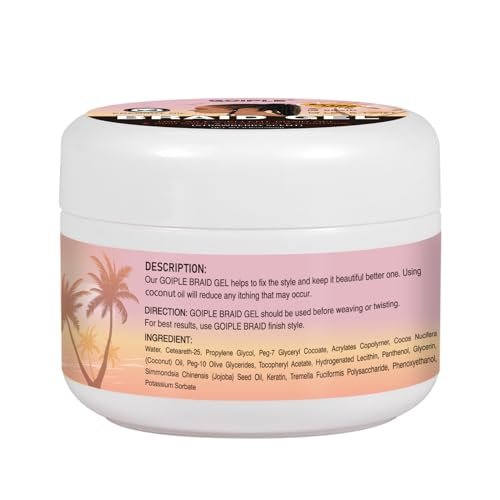 150g Braid Gel with Extra Hold, High Shine for Twists, Locs, Braids & Edge Control - Smooths Frizz, Long-Lasting for Locks, Cornrows 5.3oz (Strawberry Flavor) - görsel 16