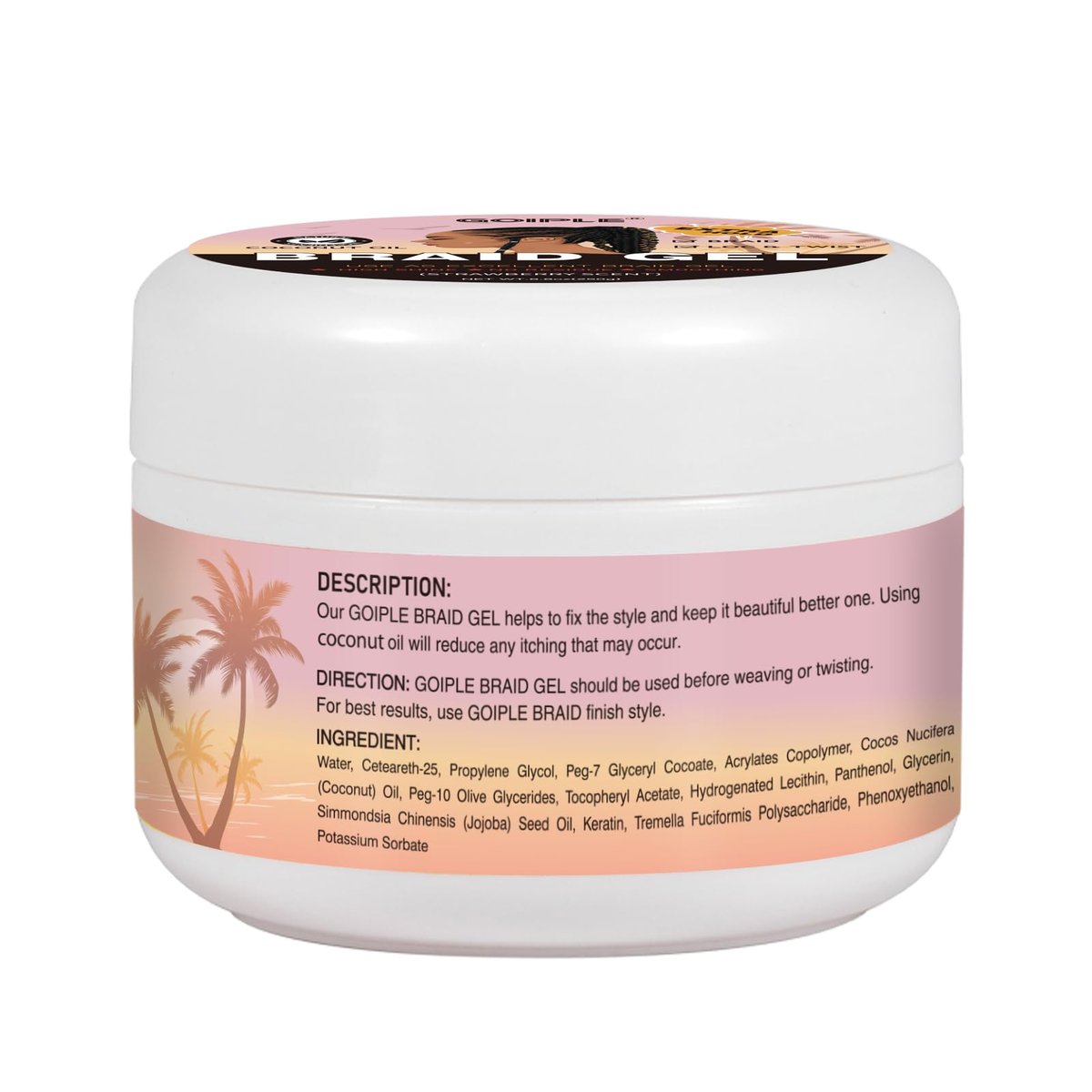 150g Braid Gel with Extra Hold, High Shine for Twists, Locs, Braids & Edge Control - Smooths Frizz, Long-Lasting for Locks, Cornrows 5.3oz (Strawberry Flavor) - görsel 15