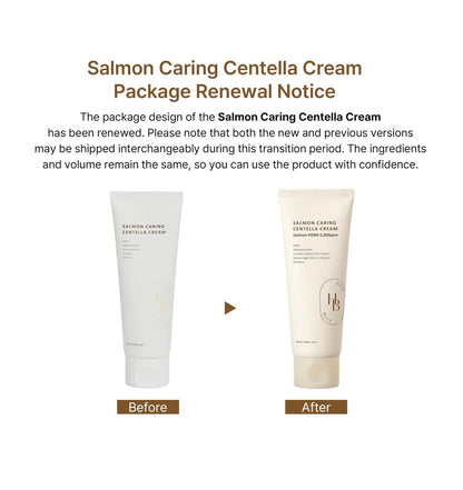 HEVEBLUE Salmon Caring Centella Cream – Korean Face Moisturizer with Salmon PDRN, Egg Extract & Centella for Deep Hydration, Skin Repair & Rejuvenation (3.38 fl oz) Avelisse